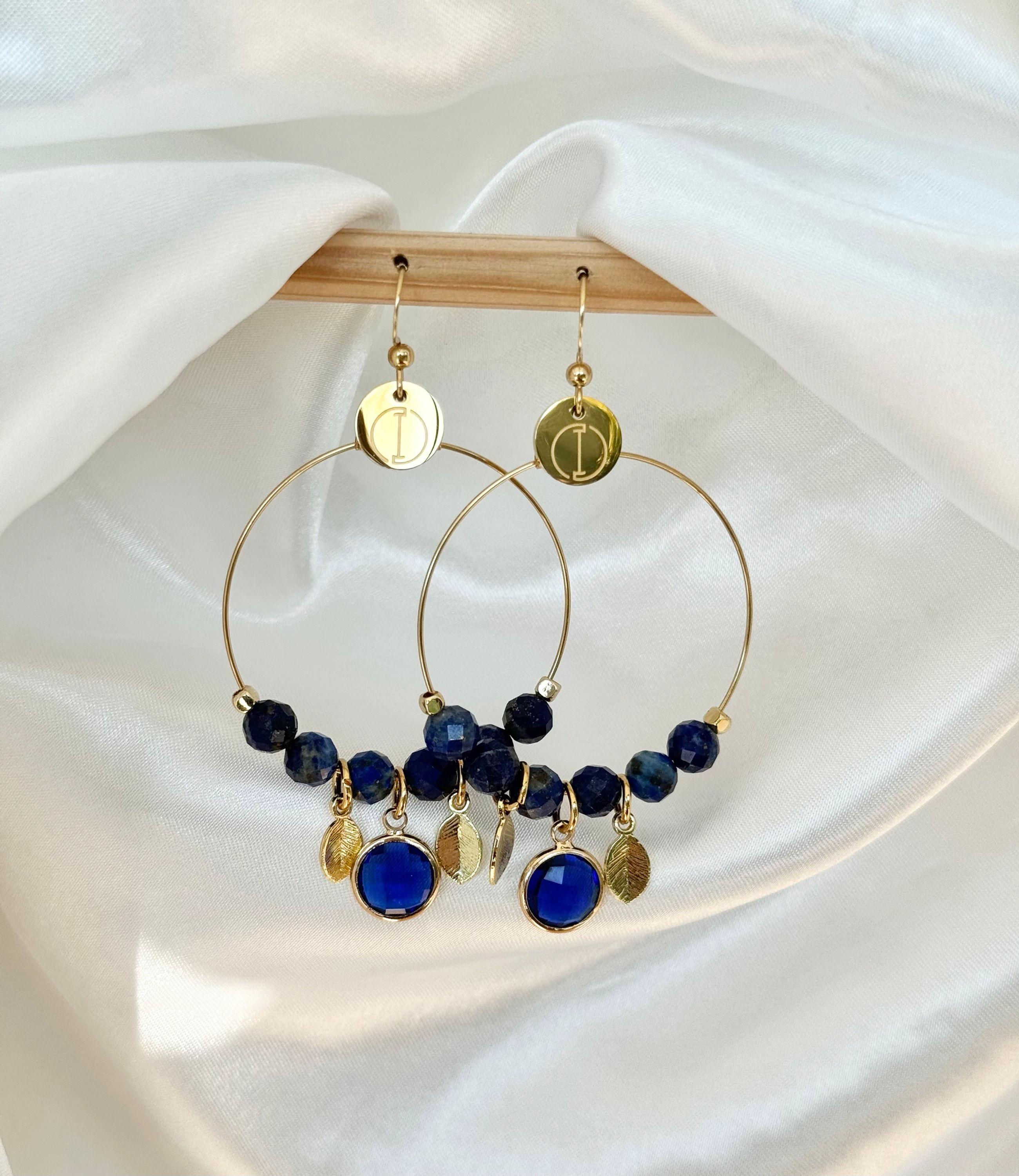 Boucles d’oreilles ANNA ⬖ Lapis-lazuli