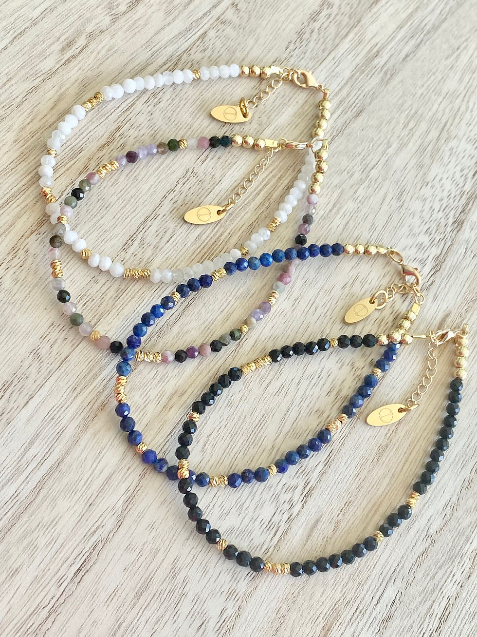 Miniature : Chaîne de cheville KAYA ⬖ Lapis-lazuli 
