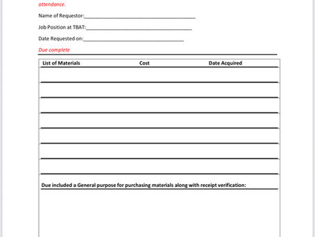 TBAT Employee Dispute & Material Compensation Form