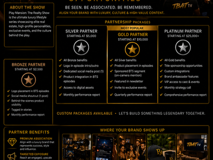 Behind the Scenes Partnership opportunities w/ Play Mansion