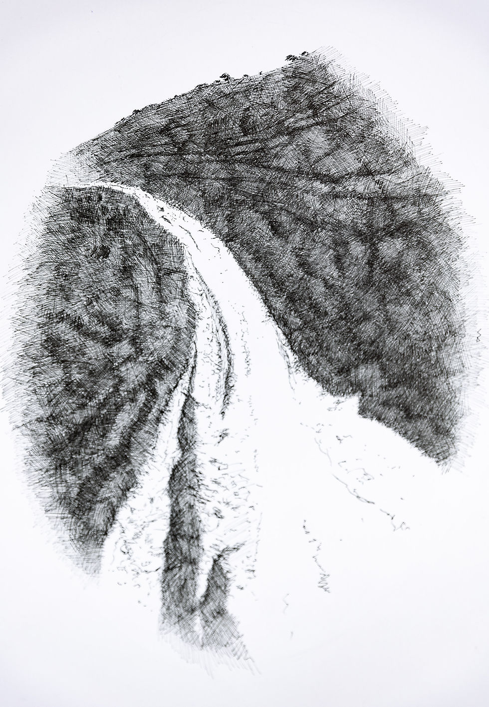 Thumbnail: Down Juggs Road (Original drawing)