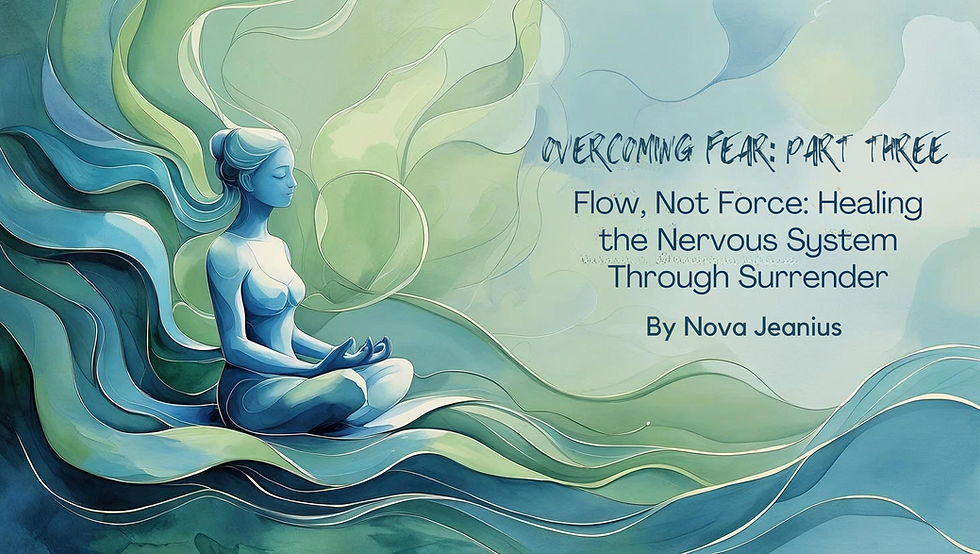 Woman resting in stillness, practicing breathwork and surrender for nervous system healing.