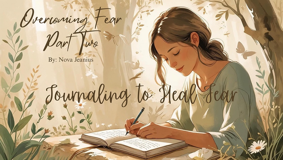 Open journal with handwritten reflections – part of a healing blog on journaling to release fear and emotional pain.