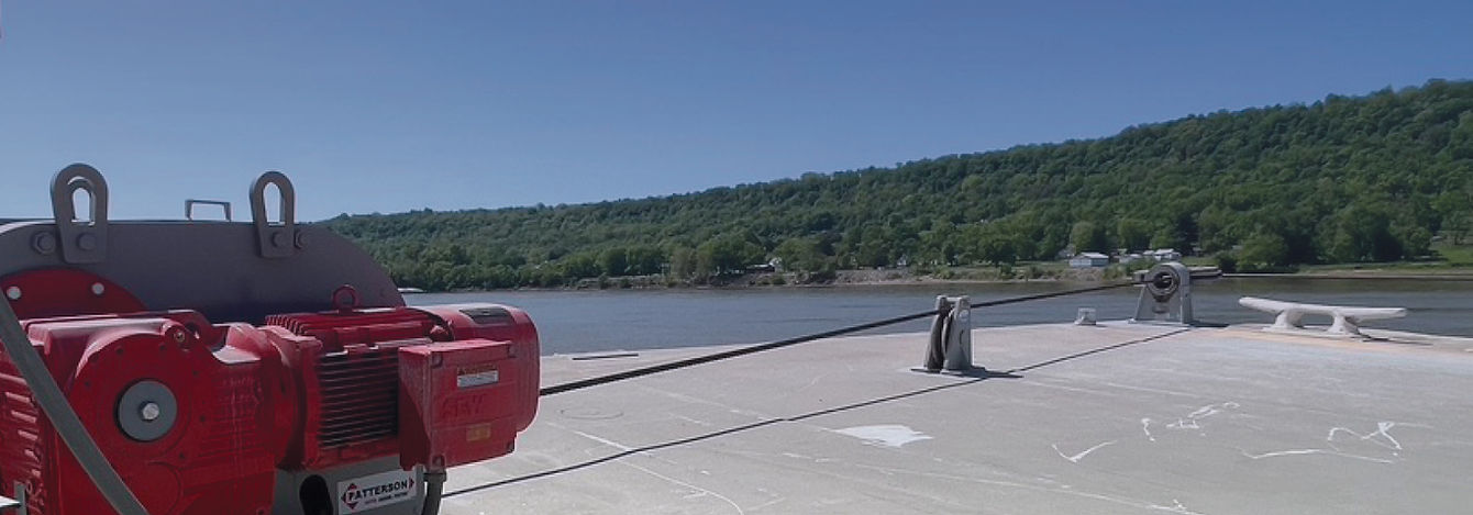Patterson Barge Haul Winch Positioning a Barge for Unlaoding