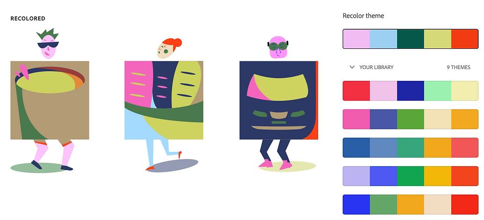 Flat design with Colour design