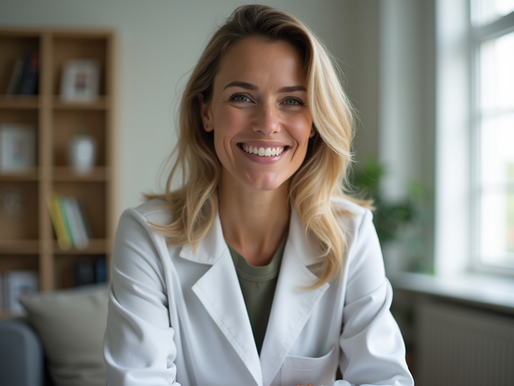 Woman smiling in therapy