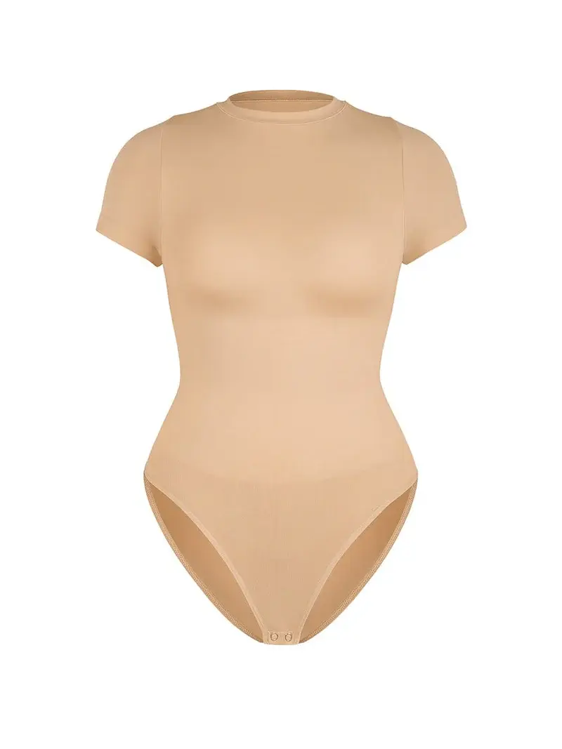 Thumbnail: Seamless Short Sleeve Waist and abdomen Shaping Hip briefs Bodysuit