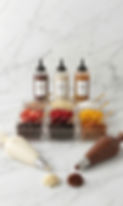 3x3 toppings with 3 drizzles and 2 buttercreams