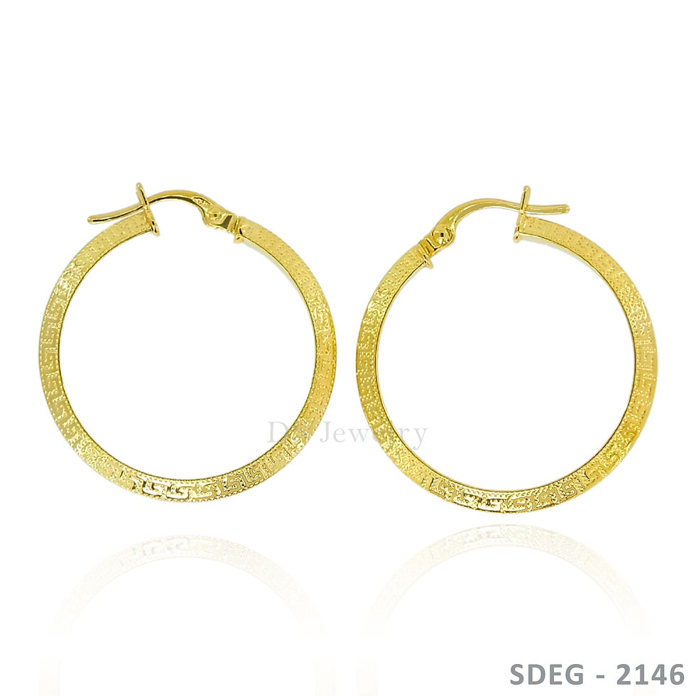 18K-YG Big Design Loop Earring