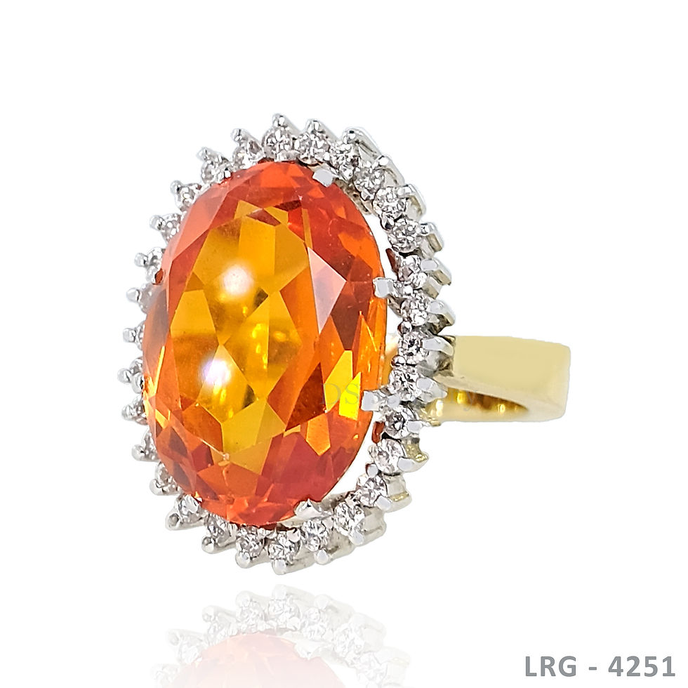 Thumbnail: 14K-YG Citrine Ligid with Diamond Ring