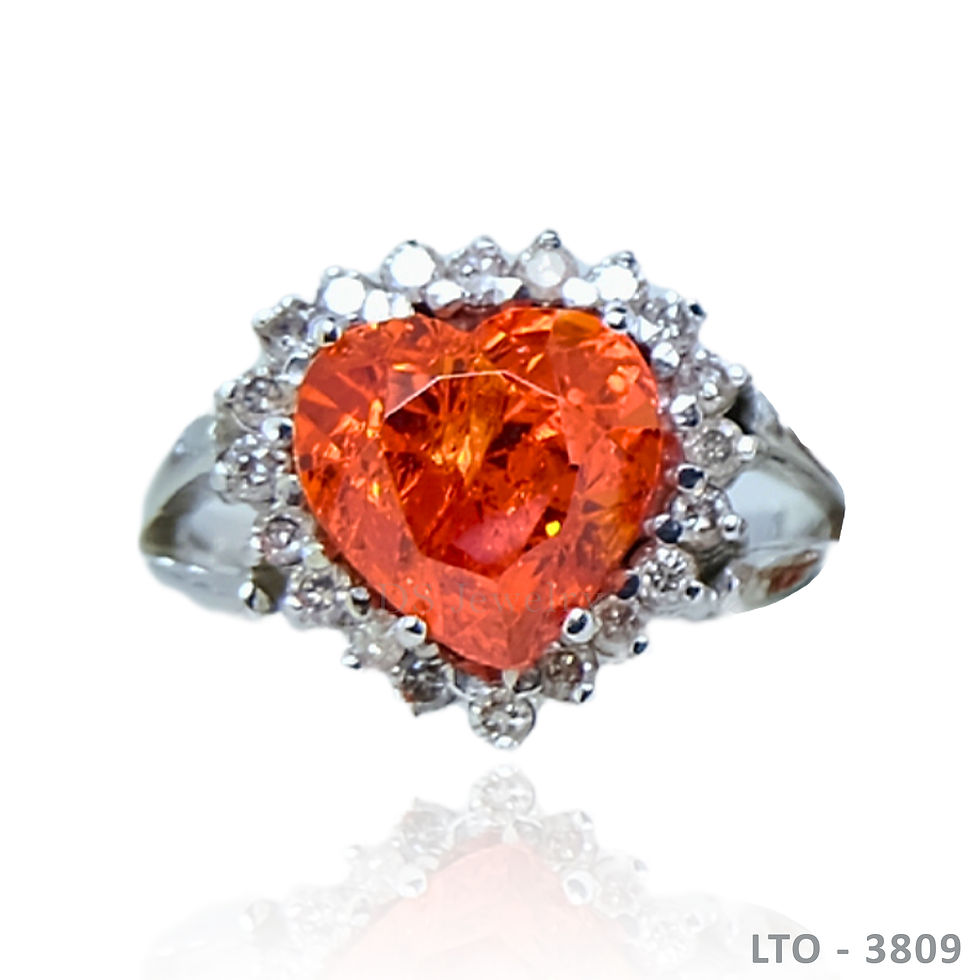 Thumbnail: 14K-WG Citrine Heart with  Ligid Diamond Set Ring and Earrings & Pendant