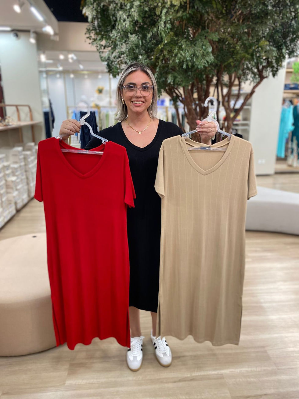 Vestido Comfy em viscose maquinetada
