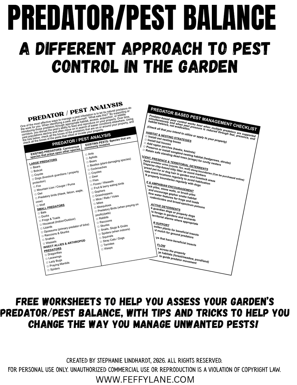 Predator/Pest Balance: A New Approach to Garden Pests