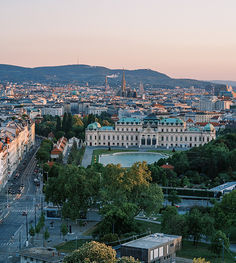 "View of Belvedere Palace, Vienna.