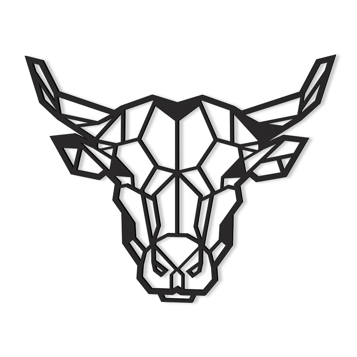 Figura Geométrica Decorativa Toro Mdf 6mm Pintada 64x83cm