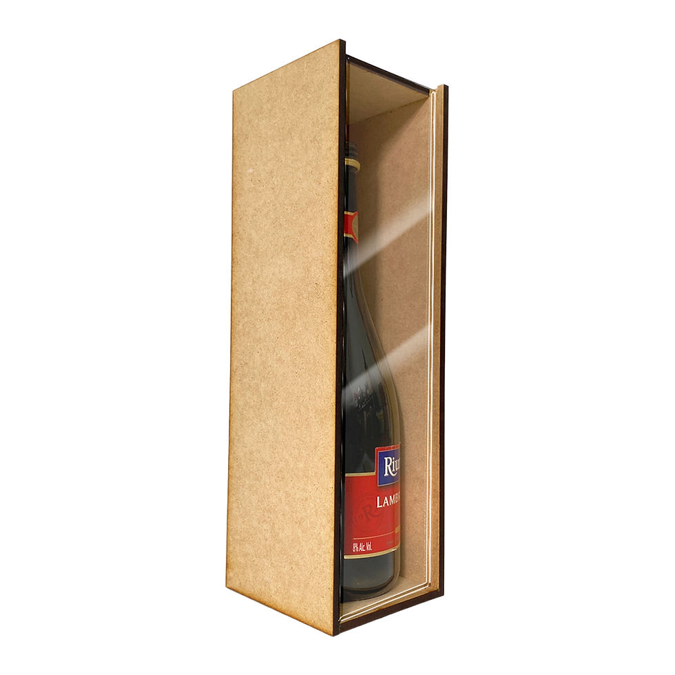 Miniatura: Caja Para Botella De Vino Con Tapa Acrílico | MDF 6mm | Sin Botella