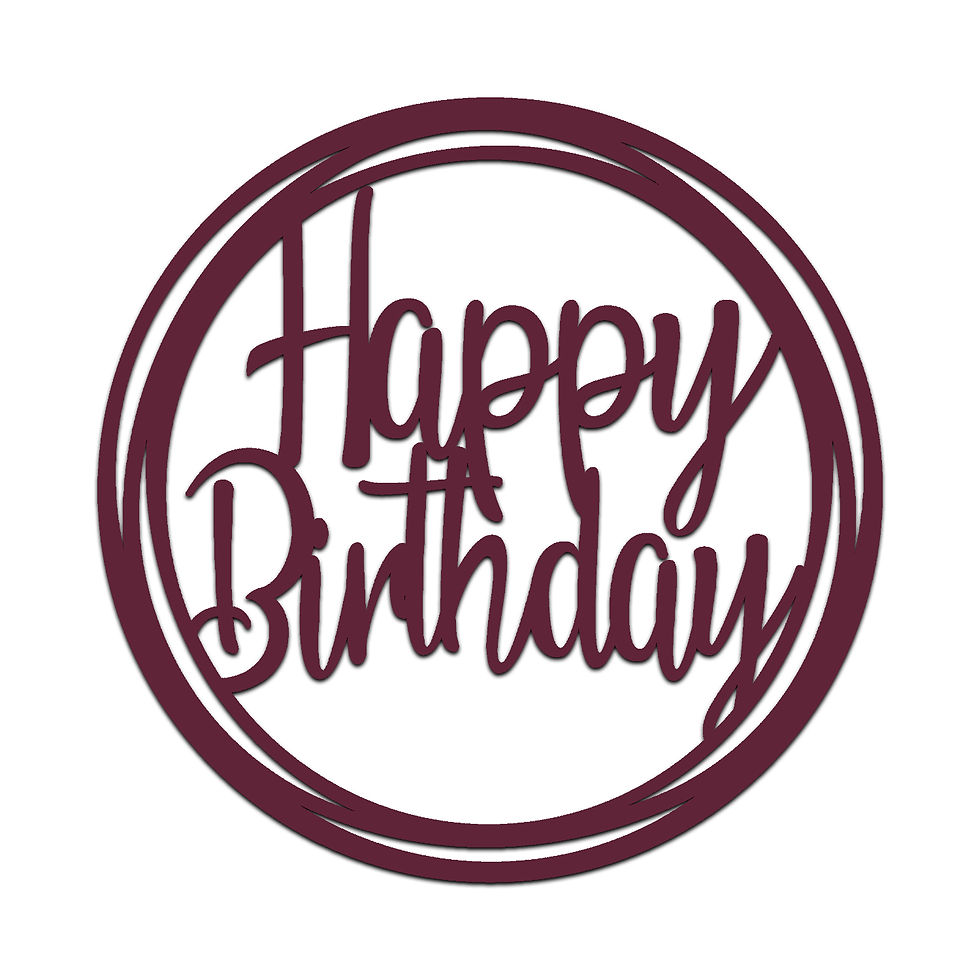 Miniatura: Letrero Cumpleaños Happy Birthday Pintado 80cm Mdf 6mm