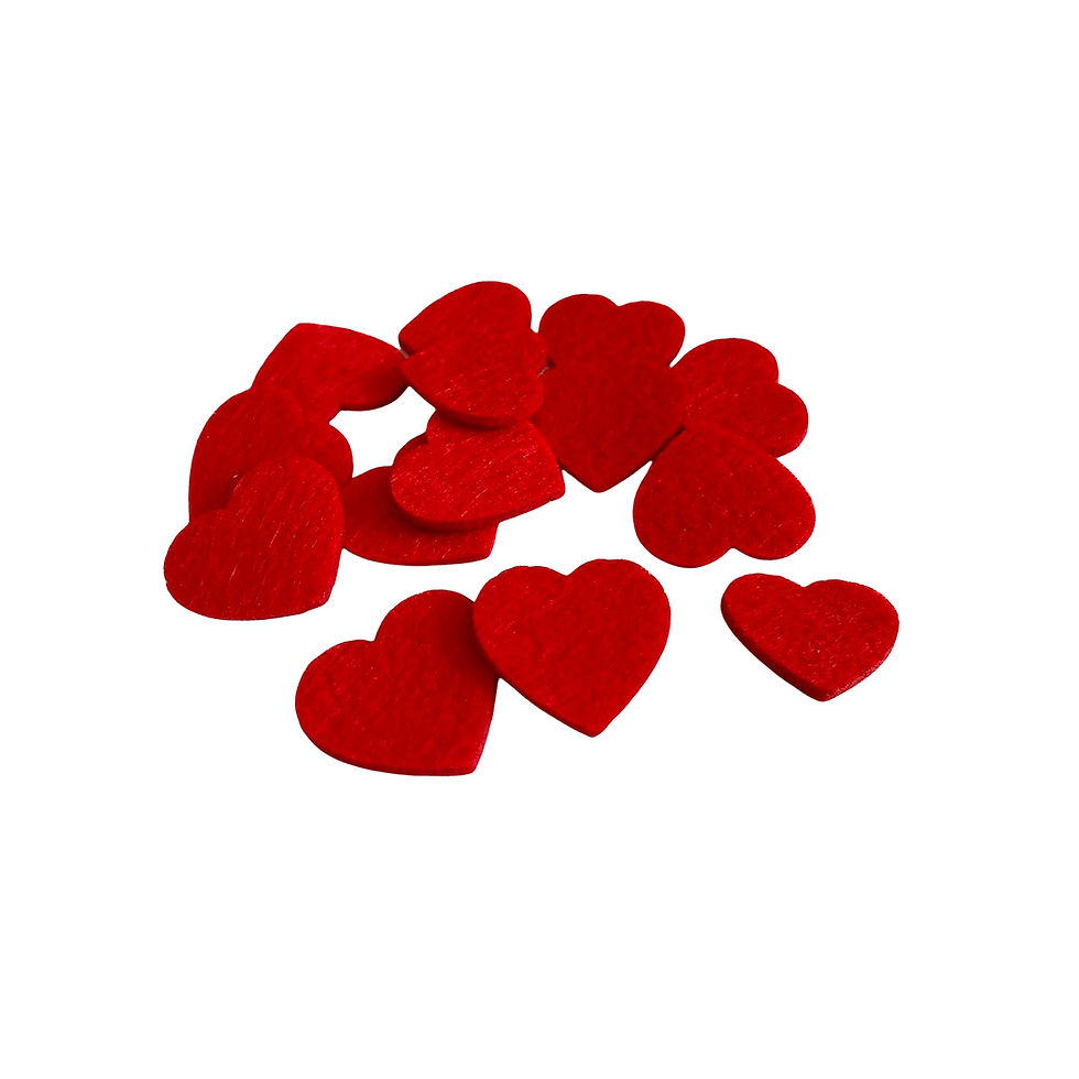 Miniatura: 100 Corazones Fieltro Rojo Para Decoración Scrapbooking