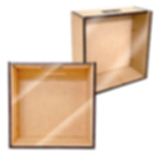 Alcancía Madera 20x20x7cm MDF 6mm con Tapa de Acrílico