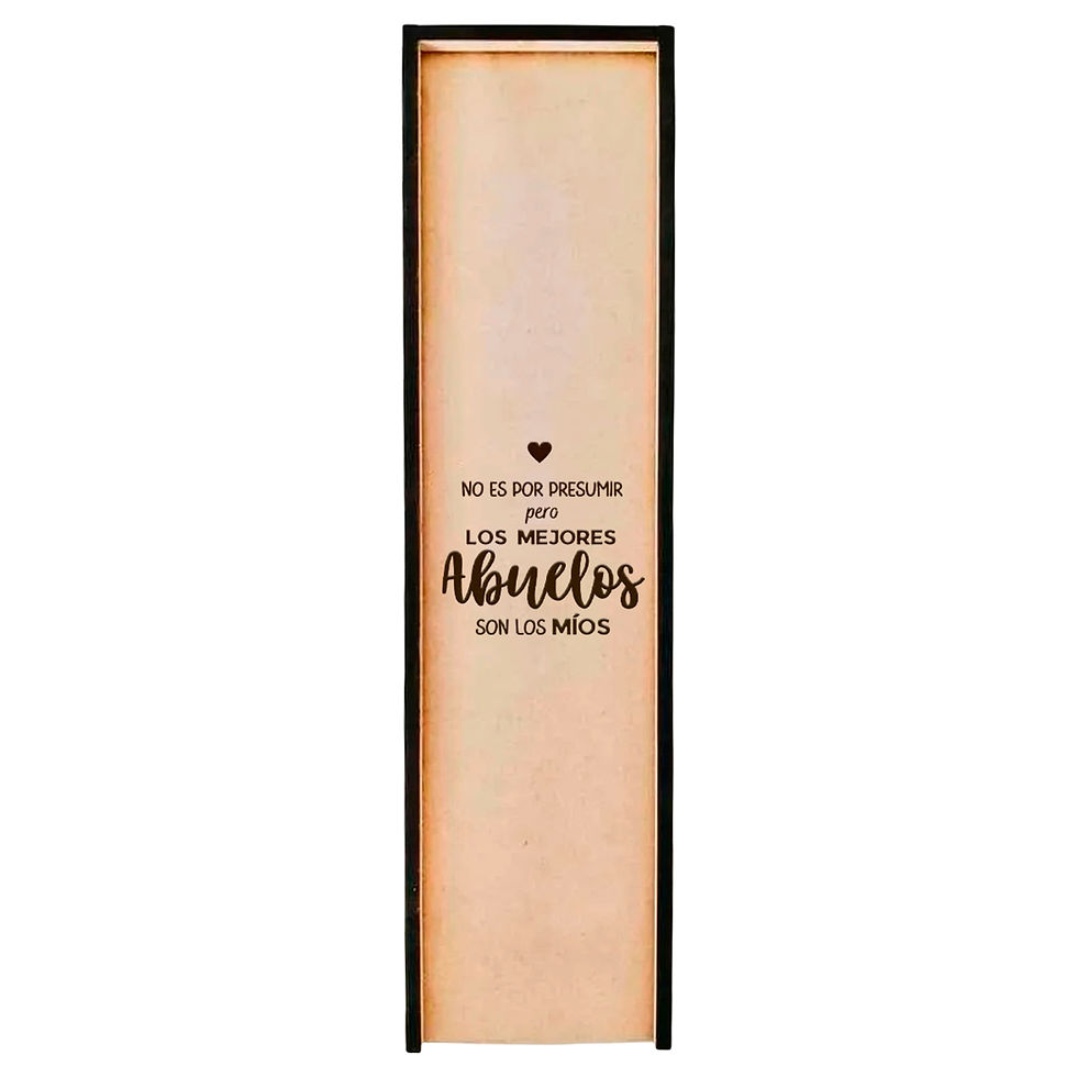 Miniatura: Caja Para Una Botella de Vino Con Grabado | Día del Abuelo