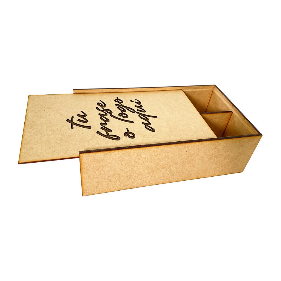 Miniatura: Caja MDF Para Botella de Vino Con Grabado | Sin Botella | Para Papá