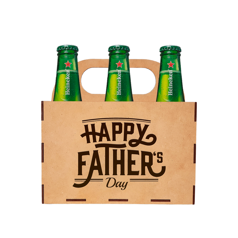 Cervecero Para Six Pack MDF 3mm Con Grabado Sin Botellas | Para Papá