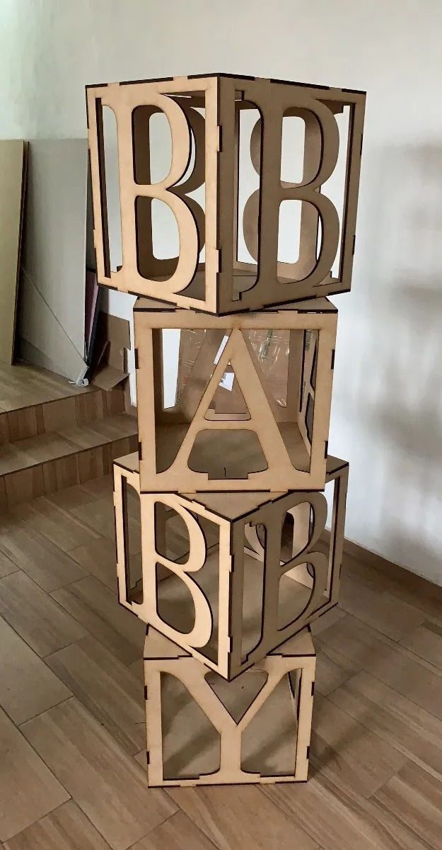 Miniatura: Cubo Madera MDF 6mm 30cm Personalizado