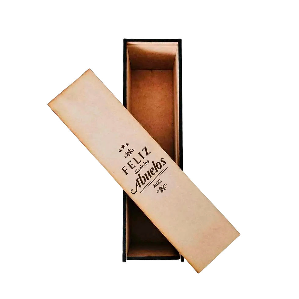 Miniatura: Caja Para Una Botella de Vino Con Grabado | Día del Abuelo