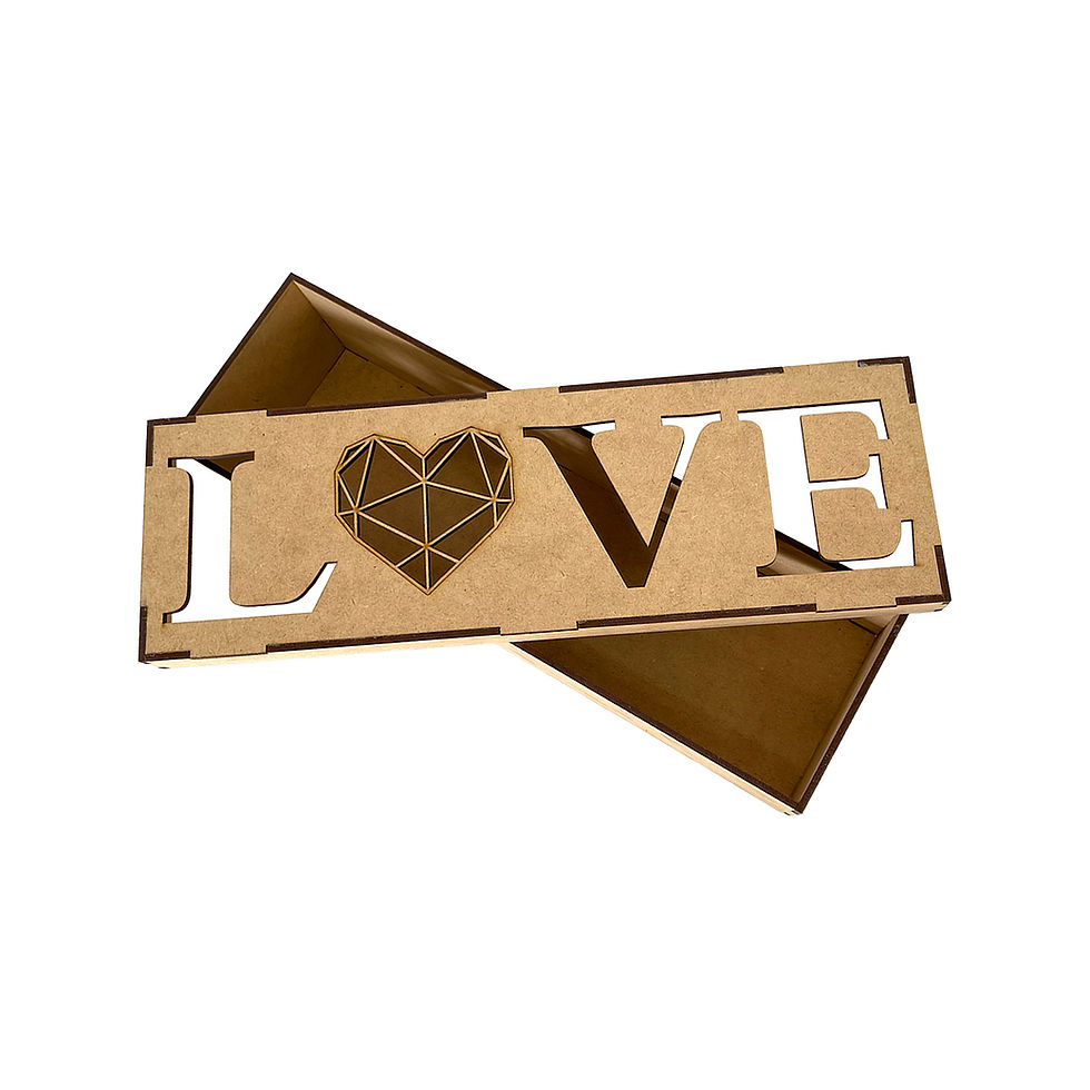 Caja Love Madera Mdf Para Dulces Chocolates Regalo Febrero