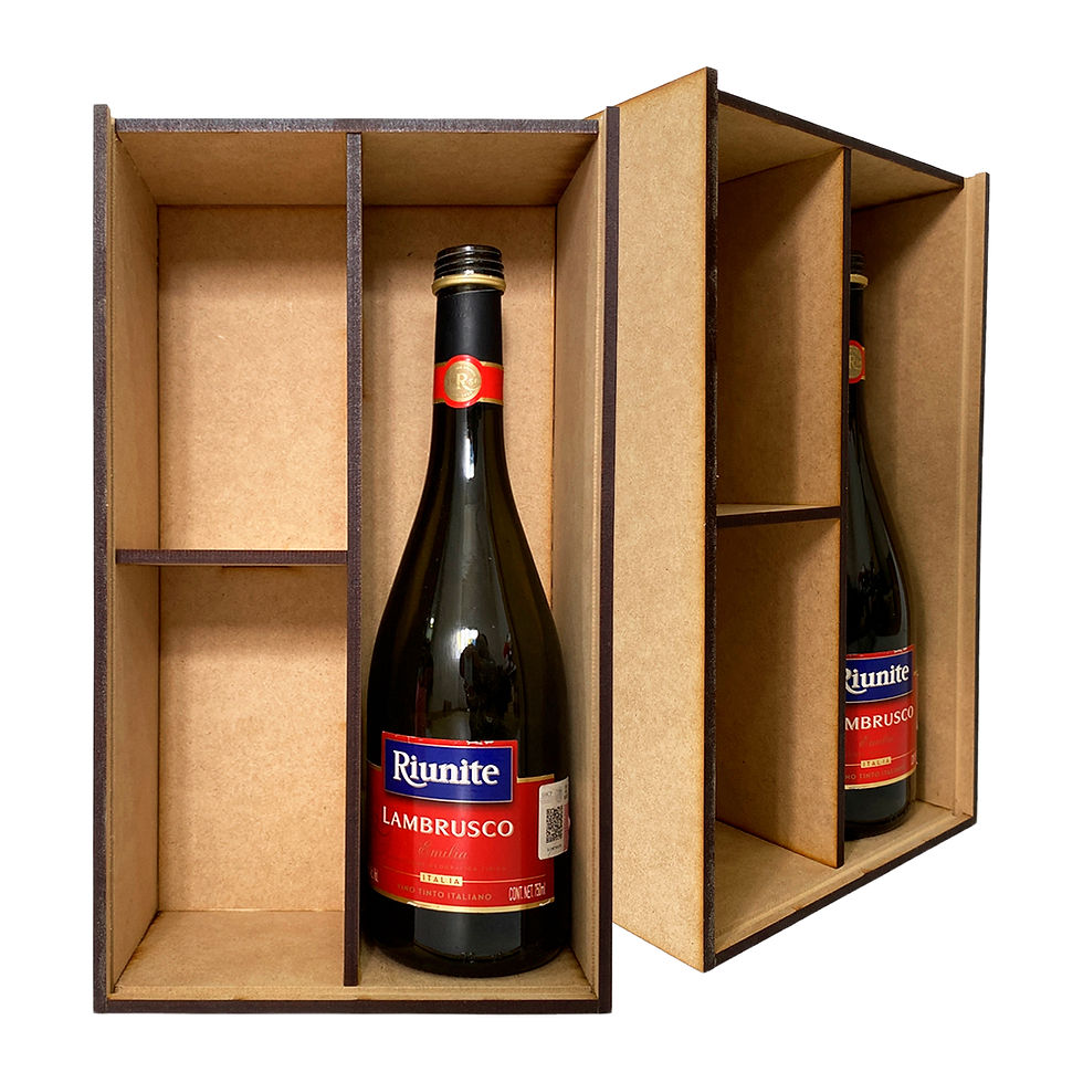 Caja Madera MDF Lambrusco Red Label | Sin Botella