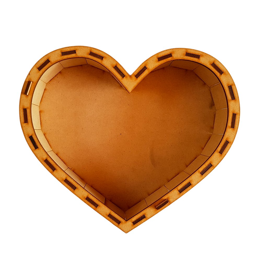 Miniatura: Caja Madera Mdf Corazón TQM Para Regalo Dulces Chocolates