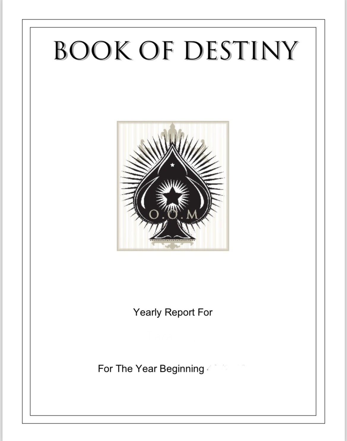 2-Year Destiny Card Report