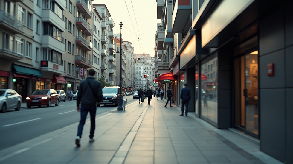 Geniş açıdan Kadıköy sahilinde modern lüks konutlar