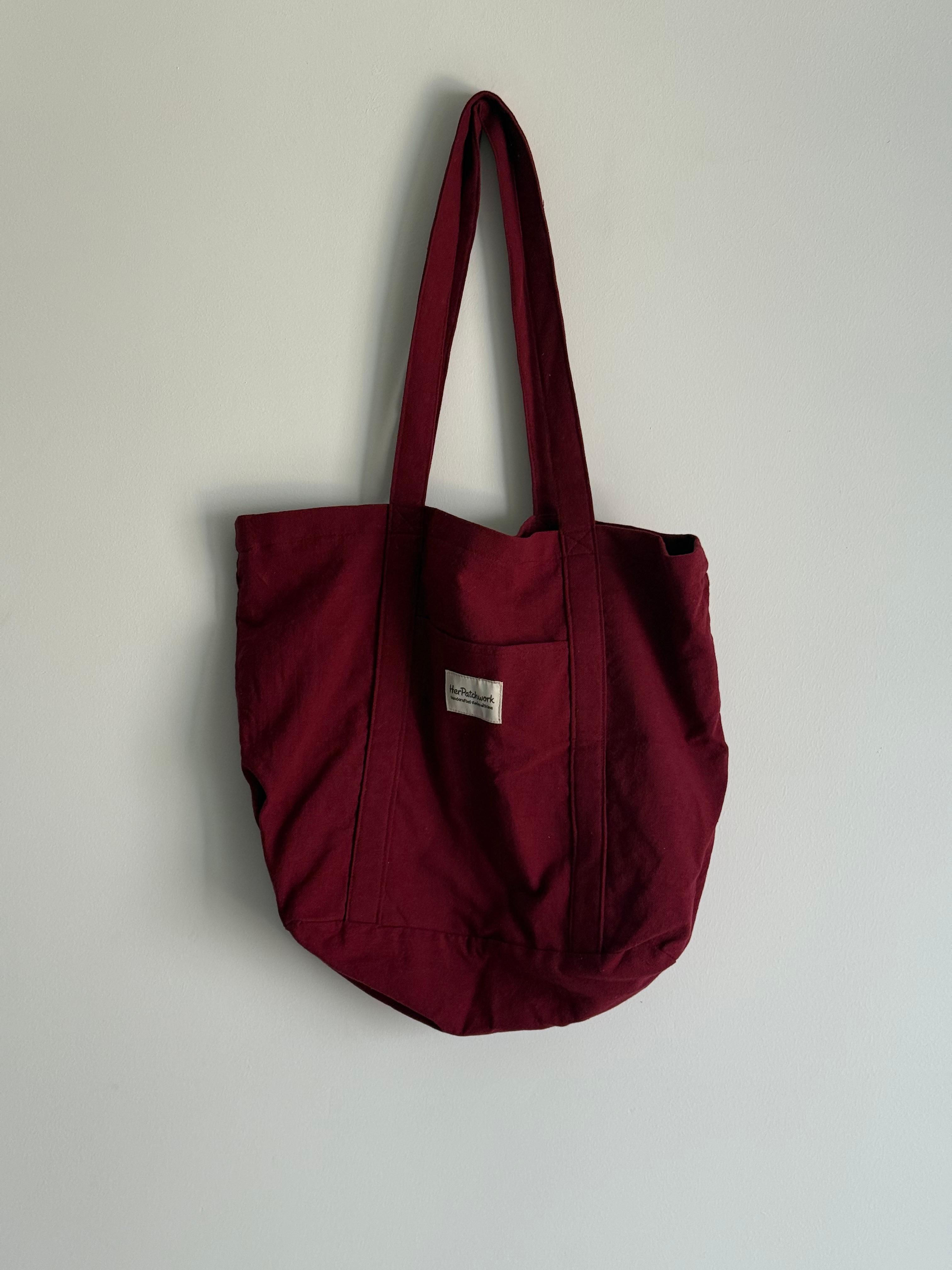 Maroon tote bag