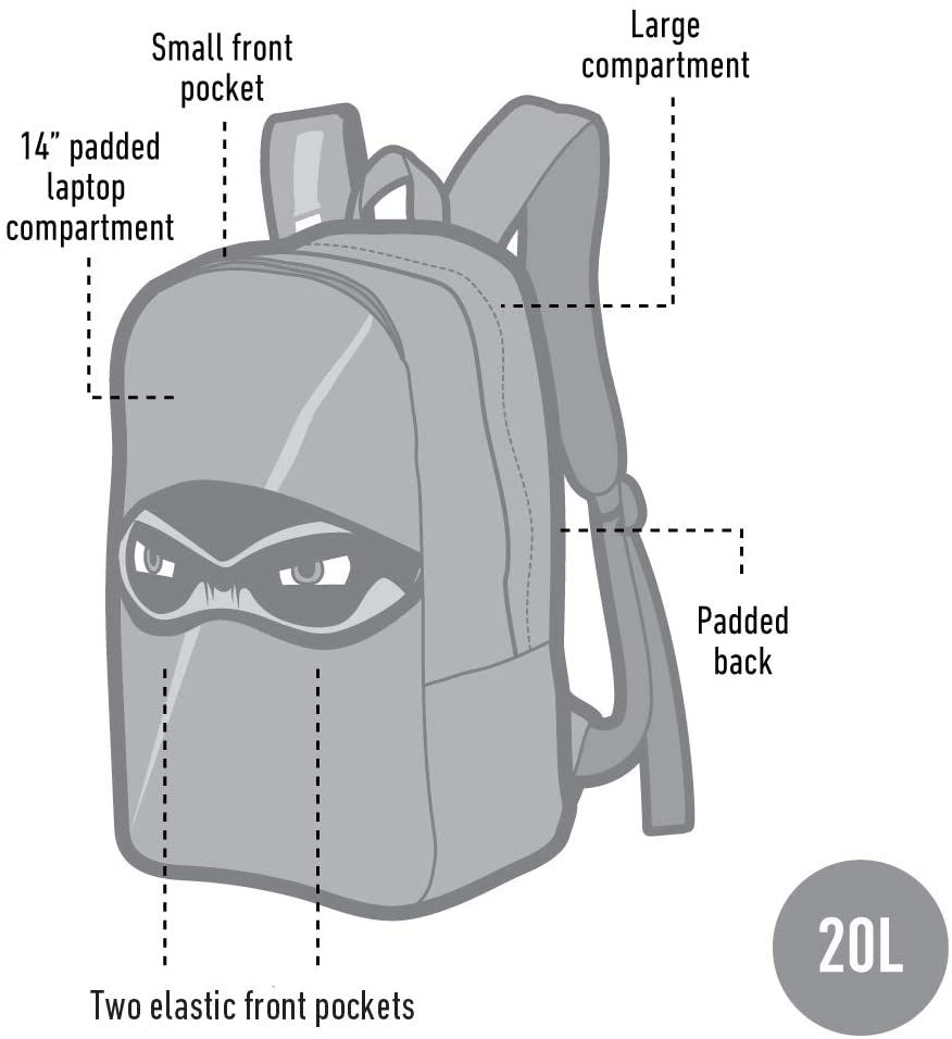 Miniatura: Mochila Zipit Ninja Preta
