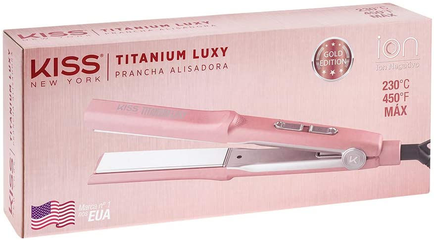 Miniatura: KISS NEW YORK Prancha Alisadora Titanium Luxy Gold Edition Bilvolt, Kiss New Yor