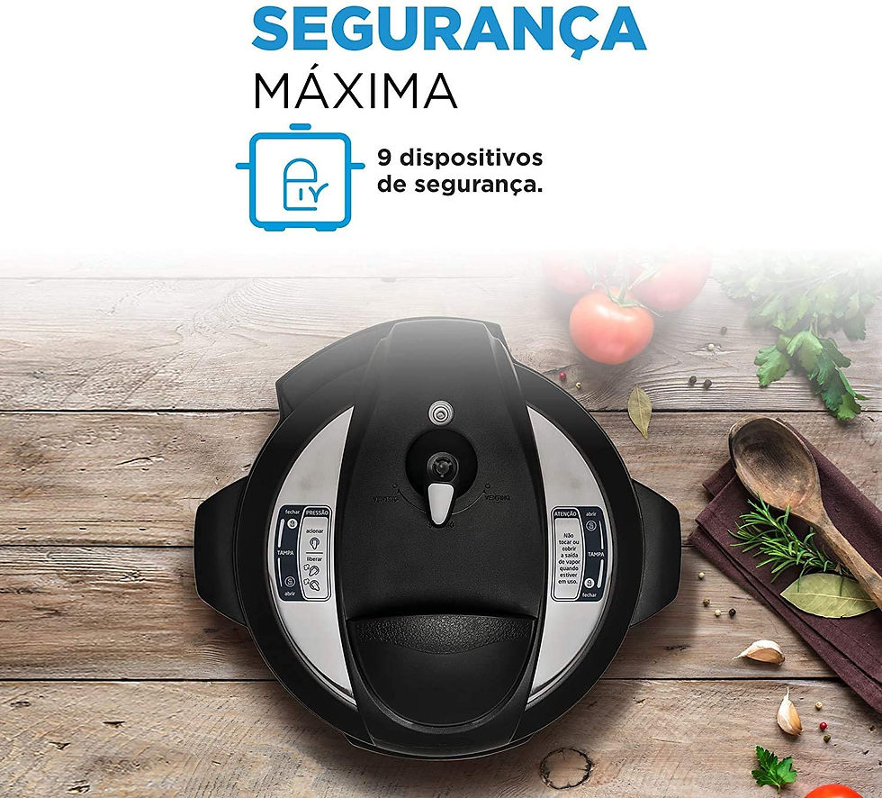 Miniatura: Panela Elétrica de Pressão Midea 6L Digital, Inox/Preto, 110v