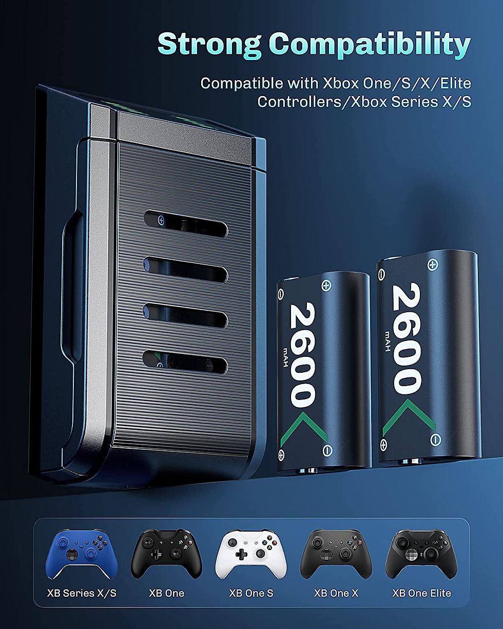 Miniatura: Pacote de bateria de substituição para Xbox One/Xbox Series X|S, VOYEE 3 x 2600