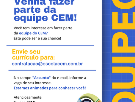 O CEM está com vagas abertas para o Quadro Reserva!