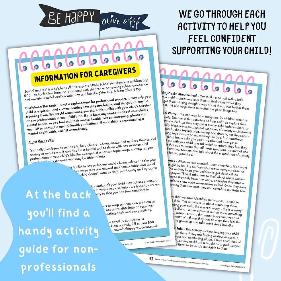 Thumbnail: School and Me - A Toolkit for EBSA, School Refusal, Avoidance and Anxiety
