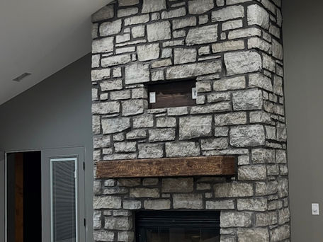 image of brick fireplace