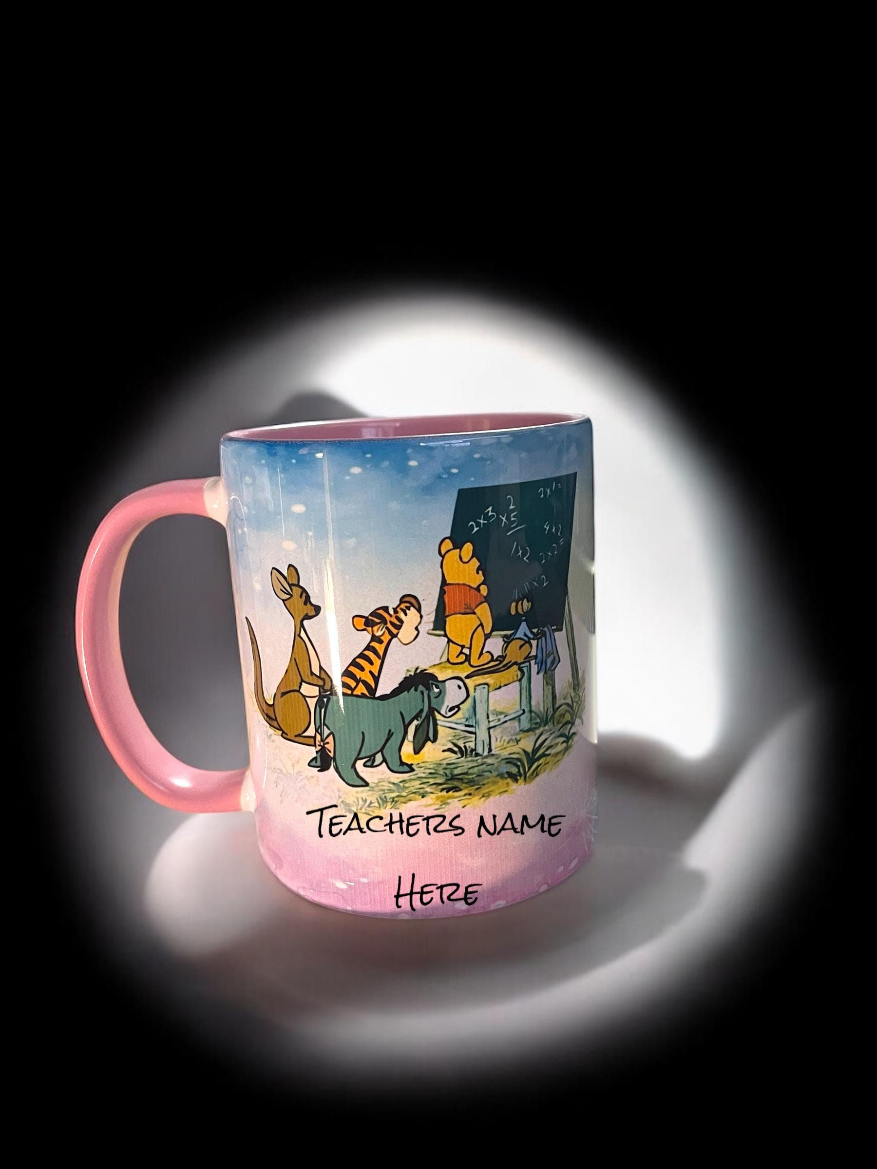 Personalized Teacher Mug: Winnie the Pooh Gift, Custom Name