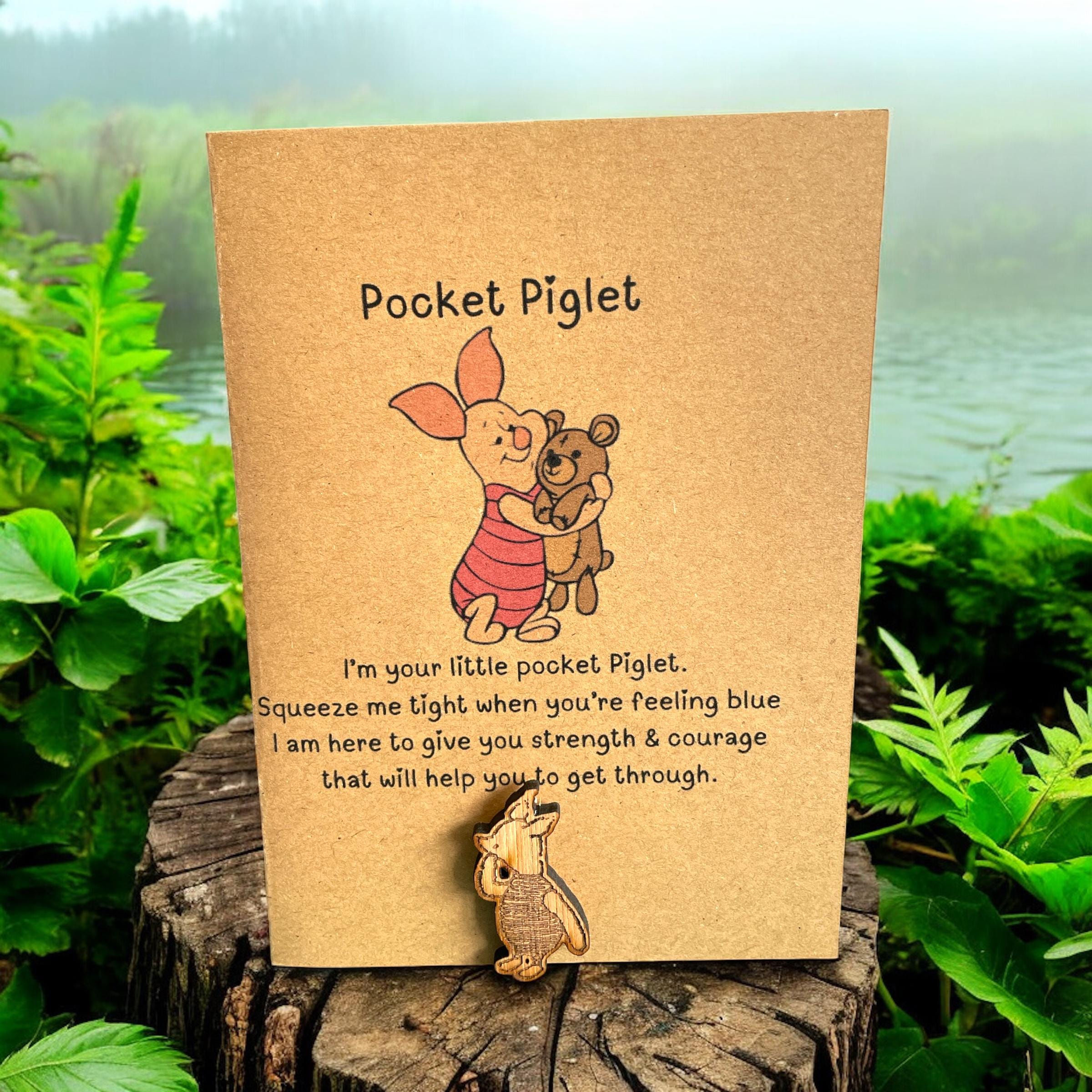 Personalized Pocket Piglet Gift: Wooden Pocket Hug Keepsake