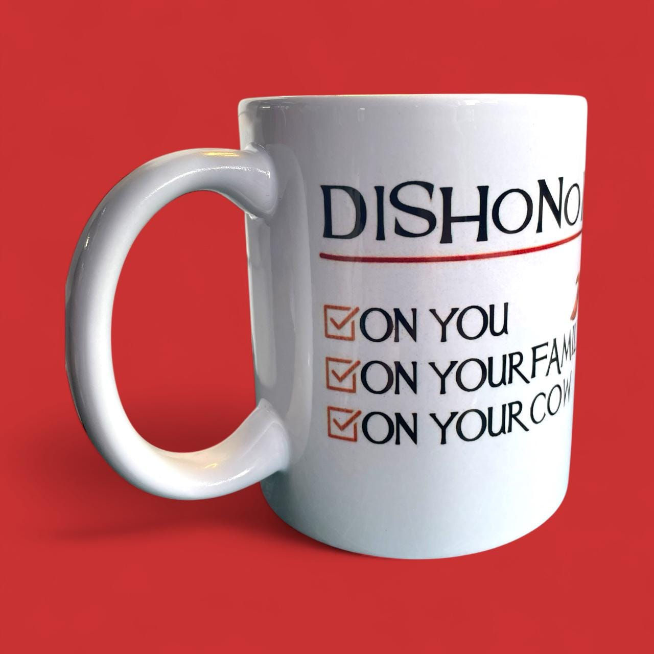 Mushi Dishonoured Mug: Mulan Inspired, Funny Gift