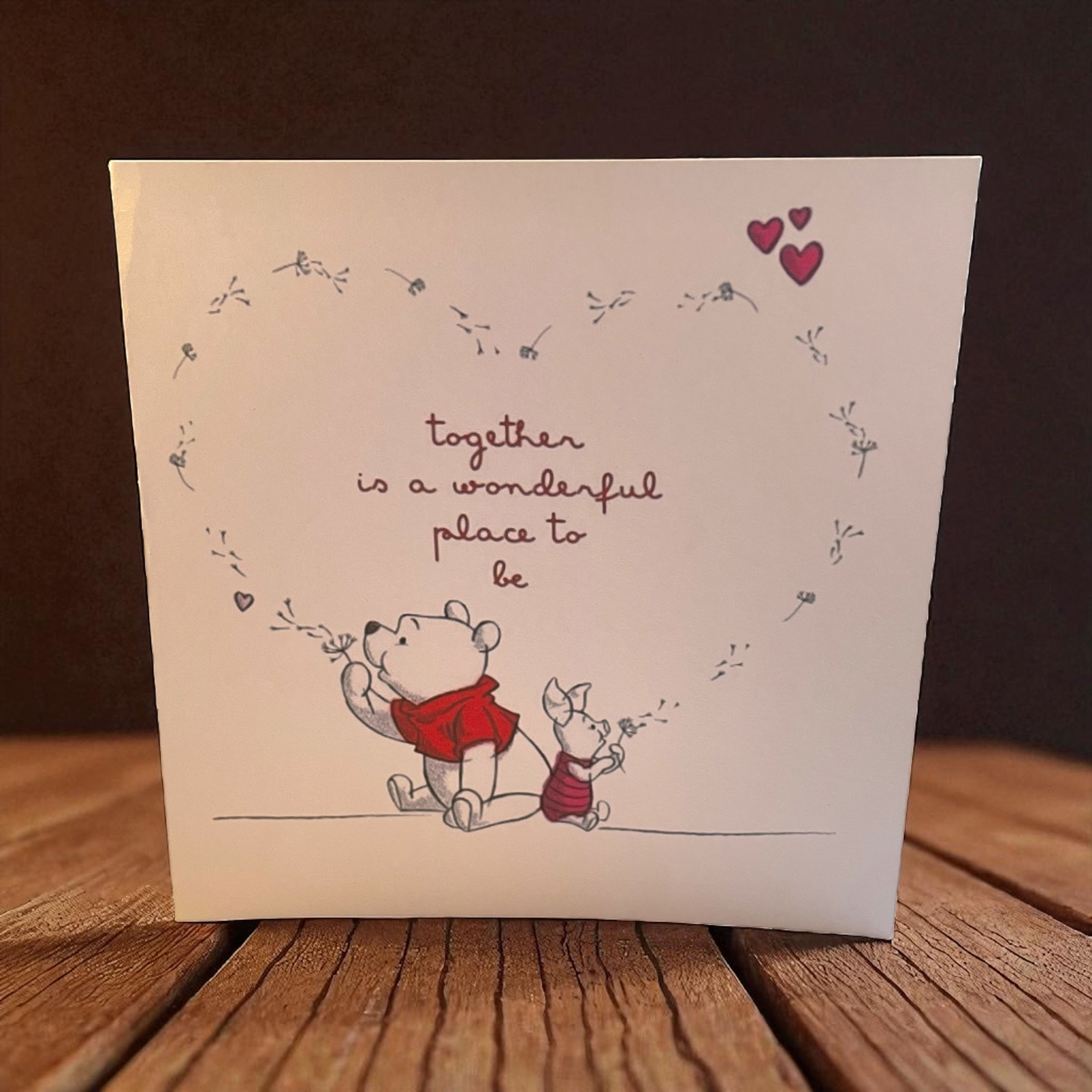 Winnie the Pooh Card, Wedding/Anniversay/Engagement/Love You card