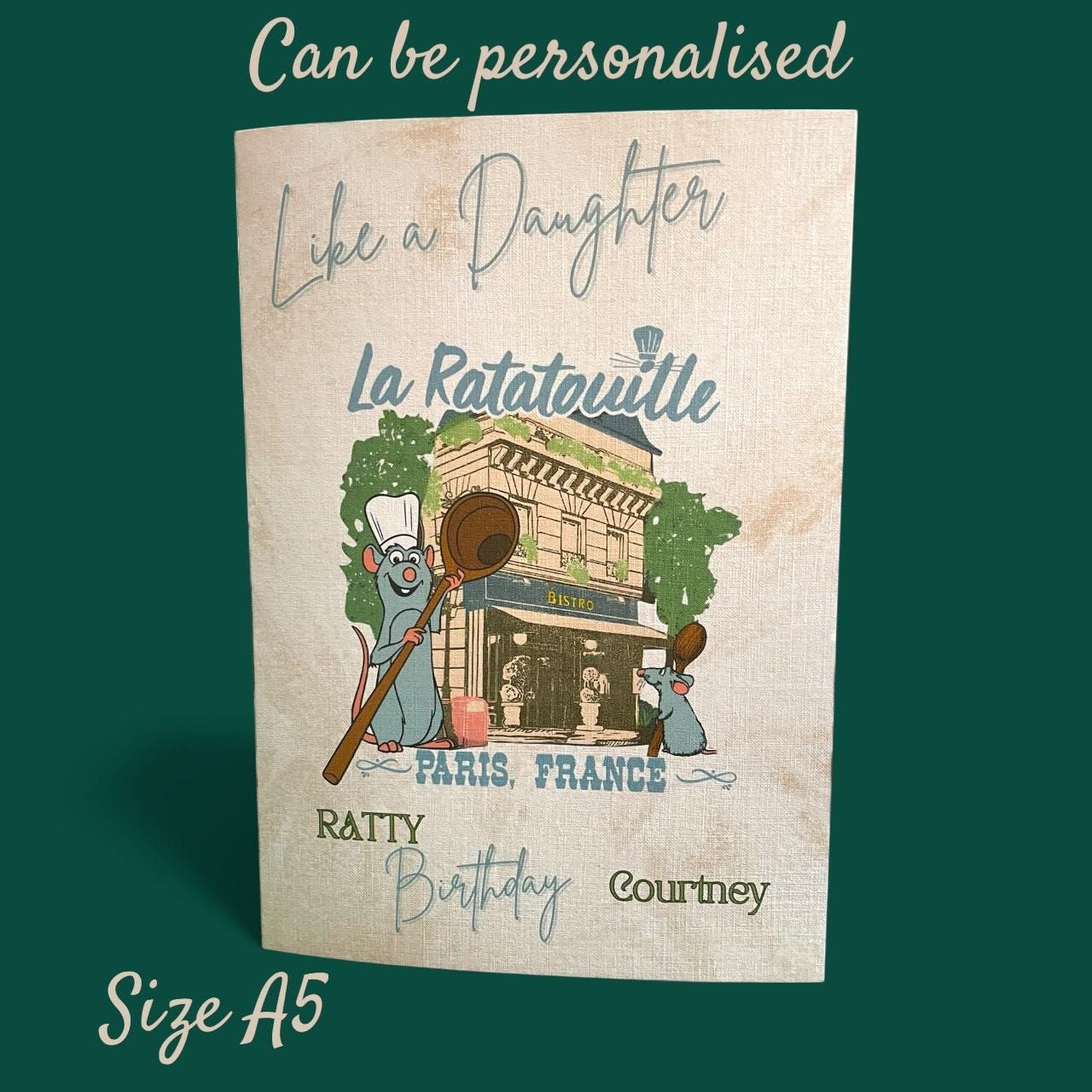 Personalized Ratatouille Birthday Card, A5