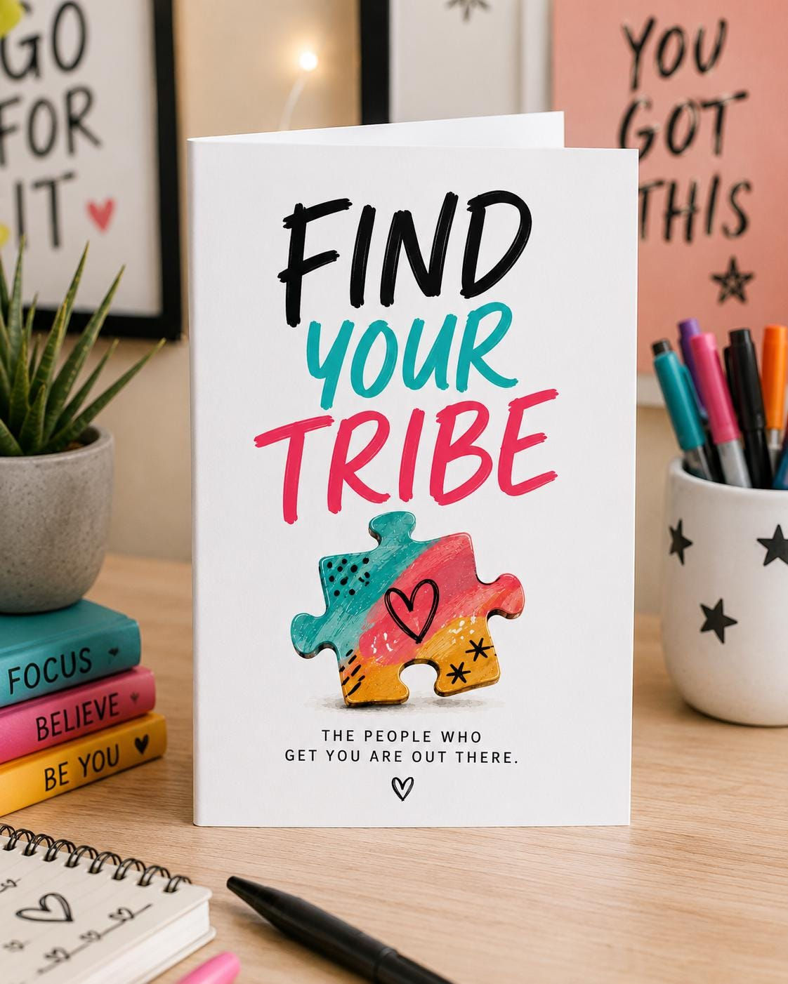 Find Your Tribe Card | Teen Encouragement Card | Friendship Card for Teenager |