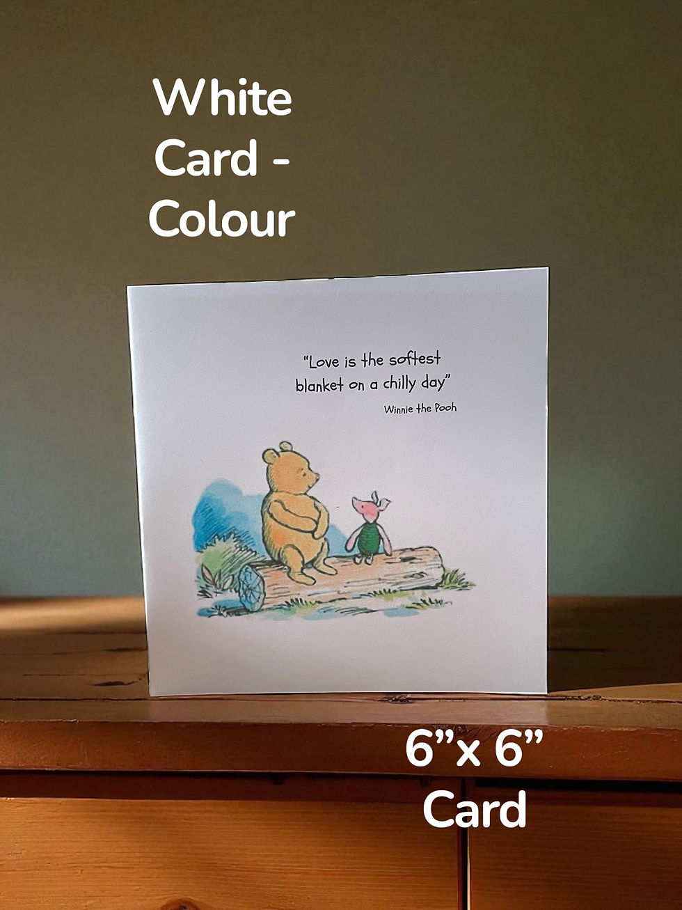 Thumbnail: Personalized Winnie the Pooh How Do You Spell Love Birthday Card: Classic Pooh