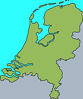 an outline map of the Netherlands