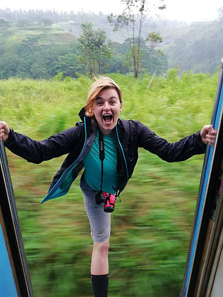 Brenna on the Train